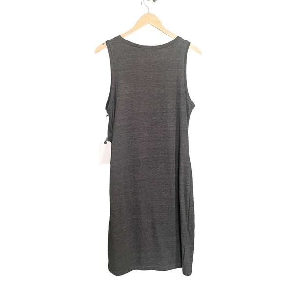 NWT Leith Ruched Bodycon Sleeveless Mini Dress Charcoal Gray Knit Size XL NEW - Picture 5 of 16